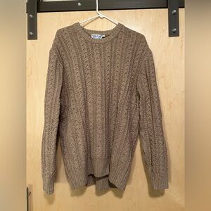 Wellen Seawool Fisherman Crewneck Sweater - tan - size XL - worn once